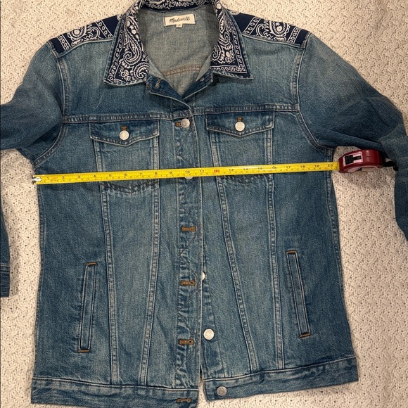 Madewell M Womens B Sides™ Oversized Jean Jacket: Bandana Edition - Picture 8 of 12